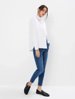 MOHITO Bawełniana koszula oversize biau0142y Hot