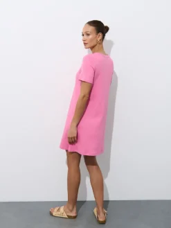MOHITO Bawełniana różowa sukienka mini ru00f3u017cowy Discount