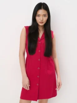 MOHITO Bawełniana różowa sukienka mini fuksjowy Sale