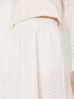 MOHITO Bawełniana spódnica midi kremowy Fashion