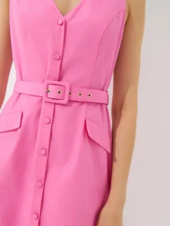 MOHITO Bawełniana sukienka mini ru00f3u017cowy Fashion