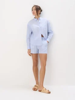 MOHITO Bawełniane szorty bu0142u0119kitny Fashion