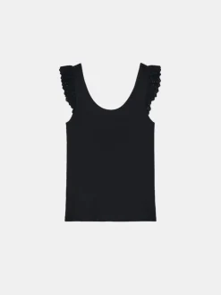 MOHITO Bawełniany top czarny Discount