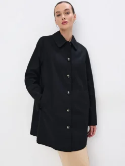MOHITO Bawełniany trencz czarny Fashion