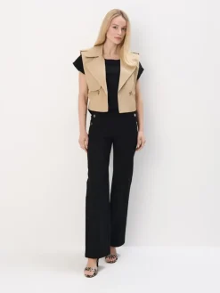 MOHITO Bawełniany t-shirt czarny Outlet