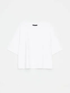 MOHITO Bawełniany t-shirt biau0142y Clearance