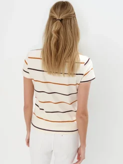 MOHITO Bawełniany t-shirt z nadrukiem beu017cowy Online