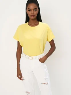 MOHITO Bawełniany żółty t-shirt u017cu00f3u0142ty Outlet