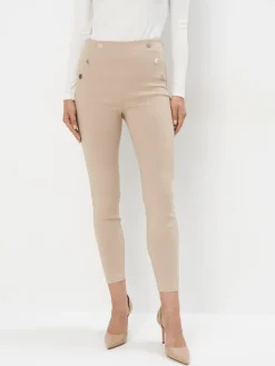 MOHITO Beżowe spodnie skinny beu017cowy Clearance