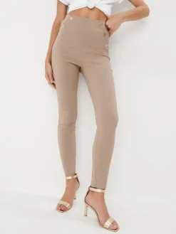 MOHITO Beżowe spodnie skinny beu017cowy Hot