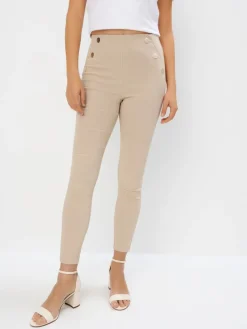 MOHITO Beżowe spodnie skinny beu017cowy Hot