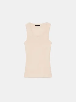 MOHITO Beżowy dopasowany top beu017cowy New