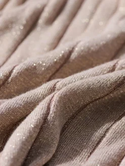 MOHITO Beżowy sweter z metalizowaną nitką sand Fashion