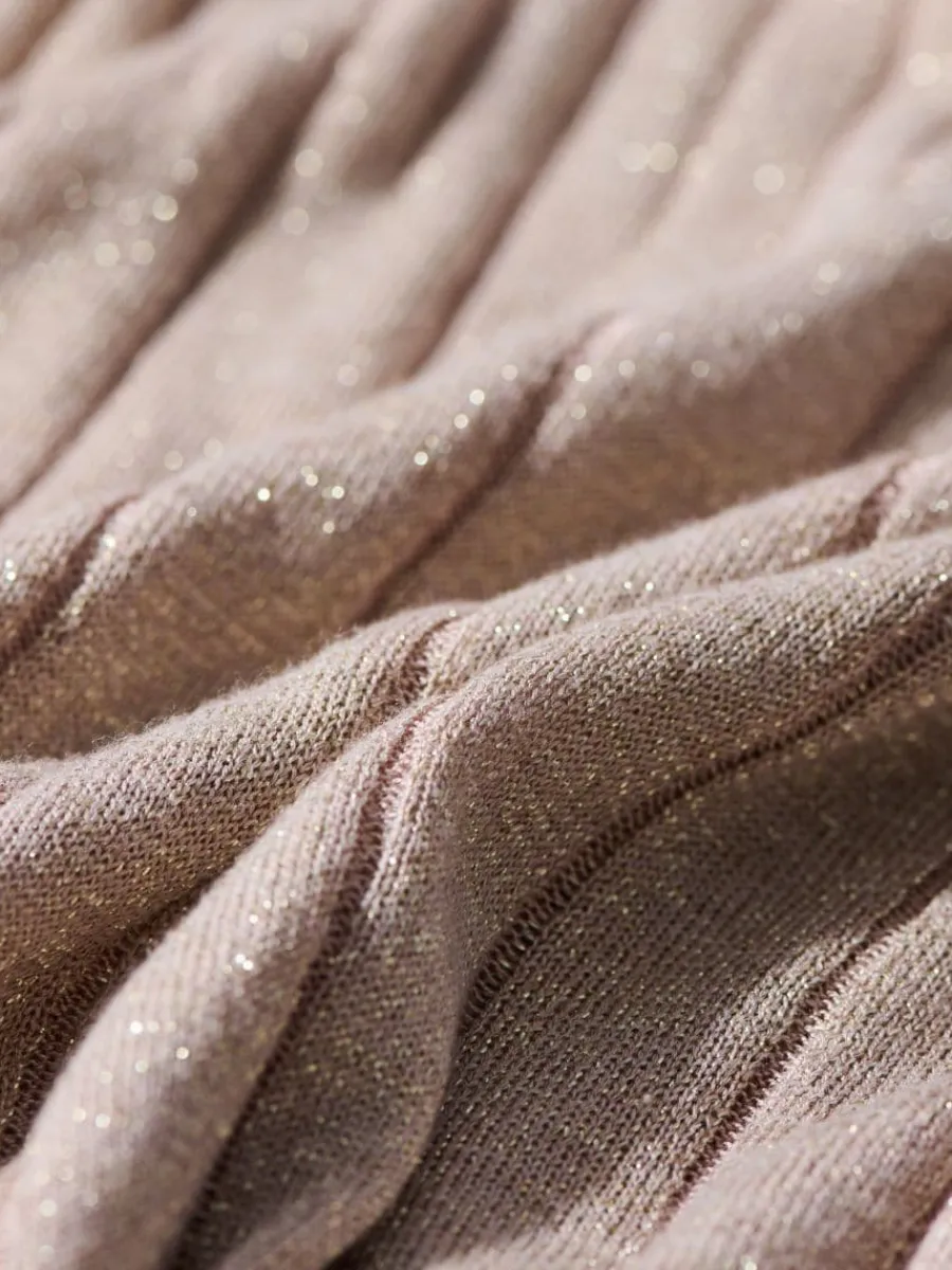 MOHITO Beżowy sweter z metalizowaną nitką sand Fashion
