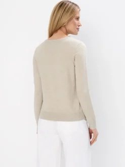 MOHITO Beżowy sweter z wiskozą turkusowy Best