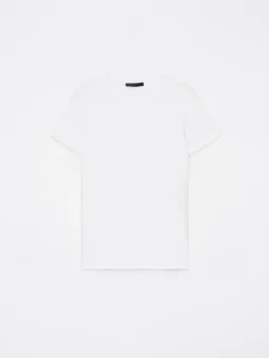 MOHITO Biały t-shirt basic biau0142y New
