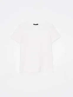 MOHITO Biały t-shirt z bawełny biau0142y New