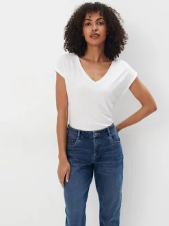 MOHITO Biały t-shirt z krótkim rękawem biau0142y Sale
