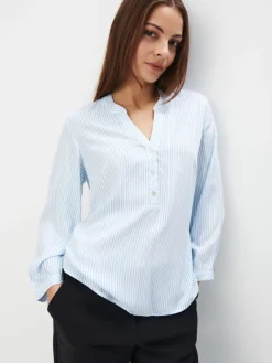 MOHITO Błękitna bluzka z wiskozy bu0142u0119kitny Best