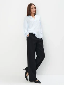 MOHITO Błękitna bluzka z wiskozy bu0142u0119kitny Best