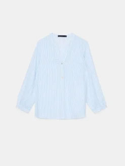 MOHITO Błękitna bluzka z wiskozy bu0142u0119kitny Best