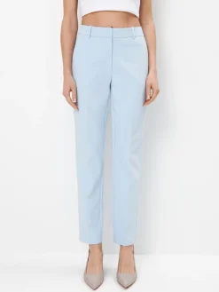 MOHITO Błękitne spodnie cygaretki bu0142u0119kitny New
