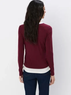 MOHITO Bluzka basic kasztanowy Clearance