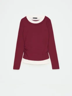 MOHITO Bluzka basic kasztanowy Clearance