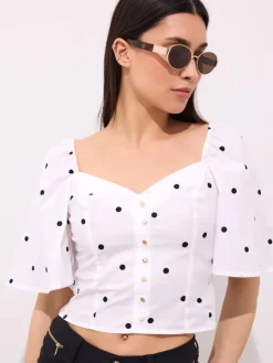 MOHITO Bluzka w kropki biau0142y New