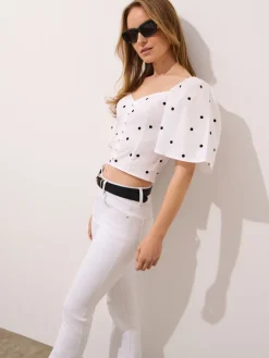 MOHITO Bluzka w kropki biau0142y New