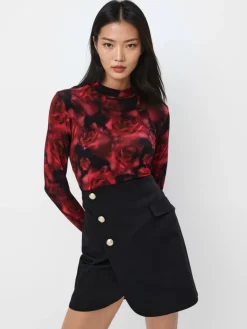 MOHITO Bluzka w róże wielobarwny Fashion