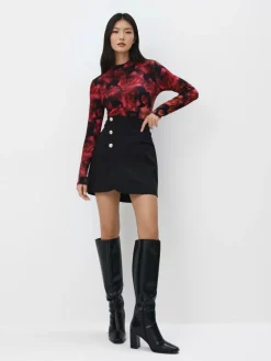 MOHITO Bluzka w róże wielobarwny Fashion