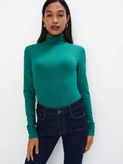 MOHITO Bluzka z golfem zielony Clearance