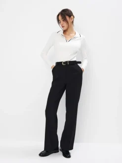 MOHITO Bluzka z kołnierzykiem polo kremowy Fashion