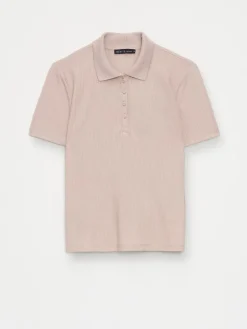 MOHITO Bluzka z kołnierzykiem polo beu017cowy Online