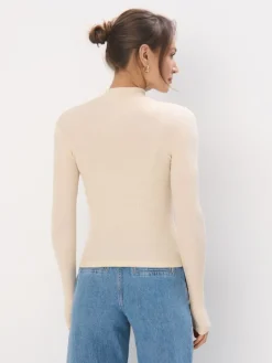 MOHITO Bluzka z lyocellem beu017cowy Sale