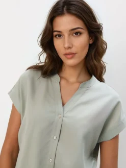 MOHITO Bluzka z lyocellu zielony Online