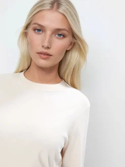 MOHITO Bluzka z merceryzowanej bawełny biau0142y Fashion