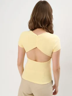 MOHITO Bluzka z odkrytymi plecami u017cu00f3u0142ty Outlet