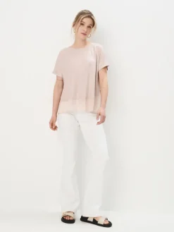 MOHITO Bluzka z połyskiem pastelowy ru00f3u017cowy Fashion