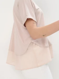MOHITO Bluzka z połyskiem pastelowy ru00f3u017cowy Fashion