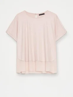 MOHITO Bluzka z połyskiem pastelowy ru00f3u017cowy Fashion
