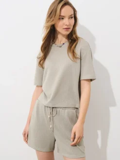 MOHITO Bluzka z wiskozą zielony Fashion