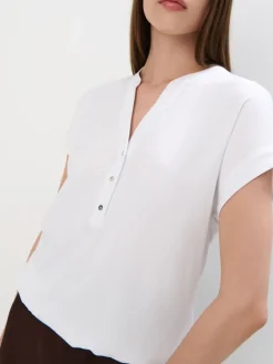 MOHITO Bluzka z wiskozy biau0142y Fashion