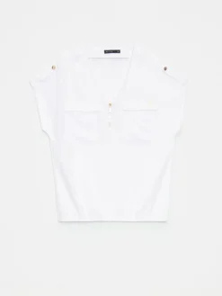 MOHITO Bluzka z wiskozy biau0142y Outlet