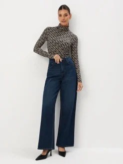 MOHITO Bluzka z wiskozy czarny Fashion