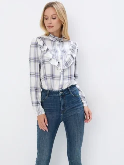 MOHITO Bluzka z wiskozy kremowy Fashion