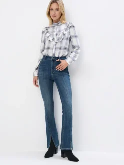 MOHITO Bluzka z wiskozy kremowy Fashion