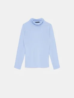 MOHITO Bluzka ze stójką bu0142u0119kitny Discount