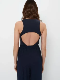 MOHITO Body z odkrytymi plecami granatowy Fashion